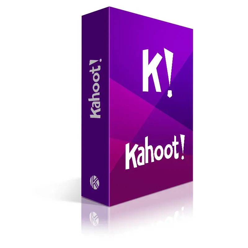 Vue 3D de la boîte du logiciel Kahoot!