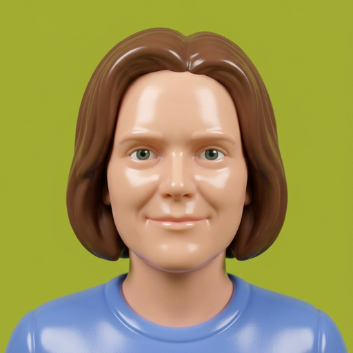 Portrait de Céline en rendu jeu plastique