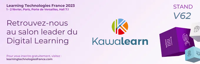 Annonce salon learning technologies 2023 avec Kawalearn
